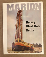 1972 Vtg Marion Rotary Blast Hole Drills M4 M5 Advertising Folder Brochure Rare picture
