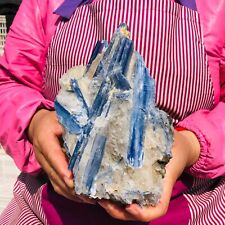 12.76LB Natural beautiful Blue KYANITE with Quartz Crystal Specimen Rough Heals picture