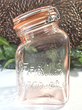 Vintage Italian Pink Glass Canister Counter Wire Lid 8