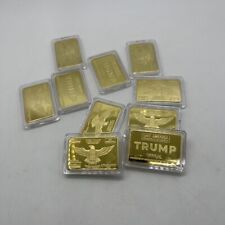 10pcs/lot Donald J. Trump Gold plated badge 2024 save america gold bar for fans picture