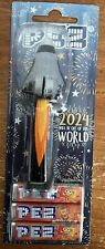 Limited Edition EUROPEAN Pez CRYSTAL 2024 ROCKET SHIP New Years Eve MINT ON CARD picture