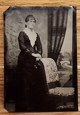 Antique Tintype Photo Beautiful Young Lady picture