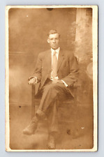 c1904-1918 RPPC Postcard Portrait of Man Marked Joe Garden picture