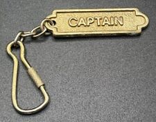 Vintage Nautical Captain Letter Brass Key Ring picture