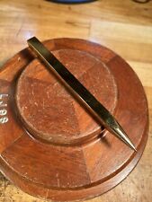 Vintage Heavy Four Square Solid Brass Pen - Machined Brass Pen picture