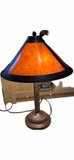 Arts & Crafts Mission Mica Tensor Bronze Tone Double Socket Table Lamp picture