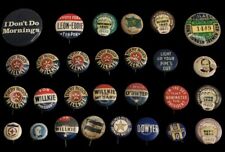 Vintage Pin Pinback Button Collection Lot of 28, Campaign, President, Antique  picture