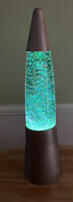 Vintage Lava Lamp Blue Glitter Confetti Motion Aqua Blue Green Retro Works Great picture
