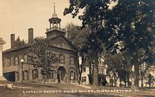 Real Photo Lincoln County Court House Wiscasset  ME Maine Postcard picture