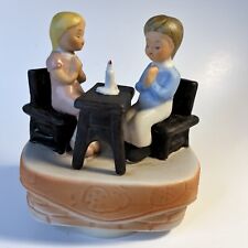 Vintage Price Music Box Boy Girl w Candle Sankyo Japan As Is Please Read picture