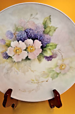 Hand Painted Porcelain China 9 inch Plate with Berry and Berry Blossom Design picture