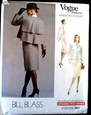 Vogue Bill Bass Misses Jacket Skirt Sewing Pattern 1957 Size16 Cut Complete 1987 picture