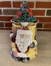 Fitz & Floyd Essentials Santa Claus Christmas Tree Toy Sack Cookie Jar picture