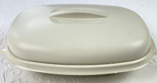Tupperware Vegetable Rice Steamer Almond Microwave 3 Pieces Vintage 1273-5 picture