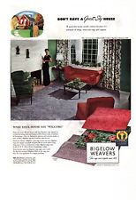 Vtg Print Ad 1947 Bigelow Weavers Fine Rugs Carpets picture