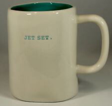 RAE DUNN “JET SET” Artisan Collection Mug by Magenta in Aqua Font Earlier Series picture