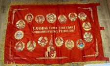 Flag Banner Crossing Glory to the Slyukha of the Soviet Republic Communism USSR picture