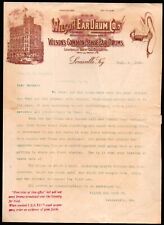 1899 Louisville Ky - Wilson Ear Drum Co - Hearing Aid - Rare Letter Head Bill picture