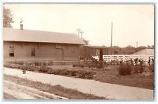 c1910's Depot Station Burlington Iowa IA RPPC Photo Unposted Antique Postcard picture