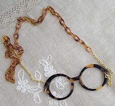 Victorian Trading Spectacles Magnifying Glass Med Tortoise Necklace 28