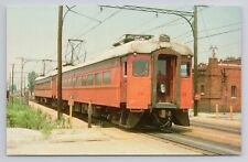 Postcard Chicago South Shore South Bend Railroad Electric MU Car 26 Hegewisch IL picture