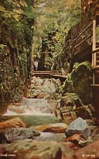 Postcard NH White Mts Franconia Notch Flume Gorge 1940 Chrome Vintage PC f579 picture