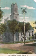 Congregational Church Canton Illinois IL c1910 Postcard picture