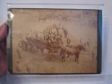 1888 TEXAS PHOTOGRAPH - HORSES & CARRIAGES & PEOPLE - PHOTO 9 1/2