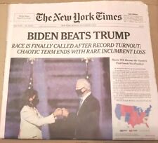 The New York Times Newspaper November 8, 2020 BIDEN BEATS TRUMP | Biden Wins picture