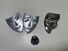 Lot of 3 Vintage Phantom mask lapel pins / Brooches - JJ, RUG LTD picture