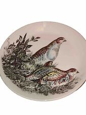 Rare Vintage  Johnson Brothers Game Birds Round Plate Partridge White 8 