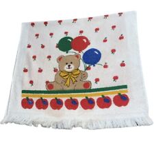 Vintage Cannon Towel Terrycloth Cottage Cherry Baby Bear Balloon Kids Retro picture