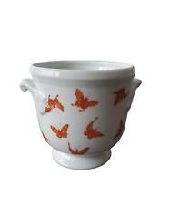 Mottahedeh Butterfly Orange & White Porcelain Pot/Container picture