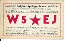 QSL 1935 Sulphur Springs Texas    radio card picture