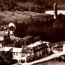 Vintage 1950 RPPC Glendalough Church Houses Wicklow Postcard Ireland Aerial View picture