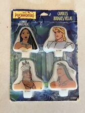 Vintage Disney Pocahontas Cake Topper Candles (4) 3” New In Pkg picture