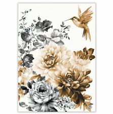 ✿ New MICHEL DESIGN WORKS Kitchen Tea Towel GARDENIA 100% Cotton Hummingbird picture