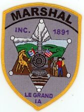 IOWA IA LE GRAND MARSHAL NICE SHOULDER PATCH WITH TRAIN POLICE SHERIFF picture