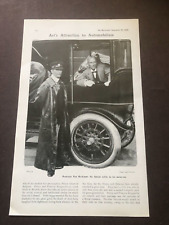 1905 bystander print -  famous artist von herkomer in his motor car picture