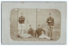 1906 Belgium Army Soldiers RPPC Photo Posted Antique Postcard picture