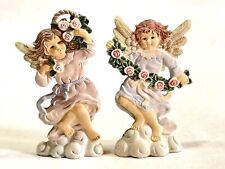 Vtg Midwest Importers Set Of  2 Flat Angels picture