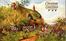 Vintage Tuck's Oilette Postcard Christmas Greetings Hampshire Gardens # 7144  picture