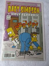 SIMPSONS ~ COLLECTIBLE ~ BART SIMPSON HOLY TERROR ~ COMIC BOOK ~ SIGNED picture