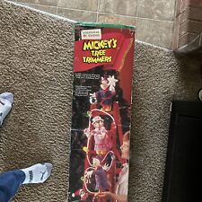 1994 Mr Christmas Mickey's Tree Trimmer 4ft Ladder Animated Mickey +3 Friends picture