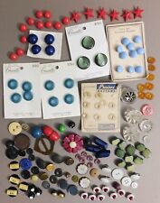 HUGE 6 OUNCE LOT FAB MID CENTURY VINTAGE BUTTONS MIX CARDS SETS MUST SEE 8 PIX picture