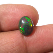 AAA+ 100% Natural Ethiopian Black Opal Cabochon Oval 2.65 Crt Loose Gemstone picture