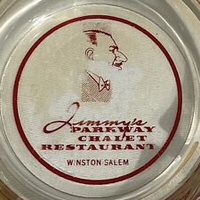 Winston-Salem NC Jimmy's Parkway Chalet Restaurant Vintage Logo Ashtray 4 1/4
