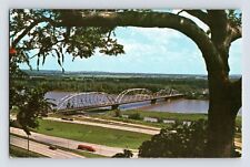 Postcard Nebraska South Sioux City NE Missouri River Bridge Iowa 1960s Unposted picture