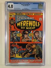 MARVEL SPOTLIGHT #2 1ST APPEARANCE OF WEREWOLF BY NIGHT (JACK RUSSELL) CGC 4.0 picture