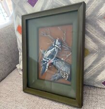 WOODPECKER shadow box Frame 10 x 8 x 1.5 - Layered print - 3D Papier Tole picture